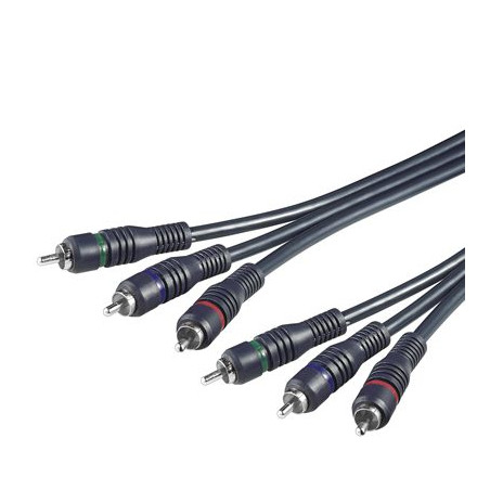 PremiumCord Kabel 3x CINCH-3x CINCH M/M 2m HQ