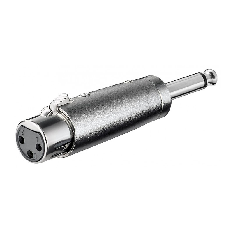 PremiumCord XLR mikrofonní redukce, XLR female - Jack 6,3mm mono male