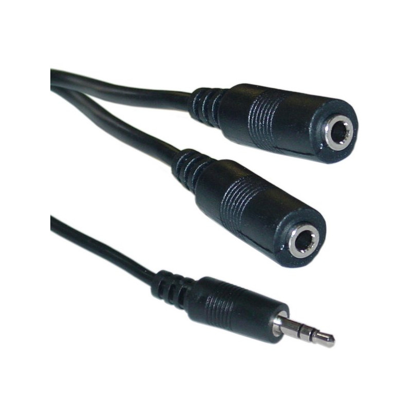 PremiumCord Kabel Jack 3.5mm stereo Y M/2xF 2m