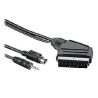 PremiumCord Kabel S-video+ 3,5mm stereojack na SCART 2m + kondenzátor