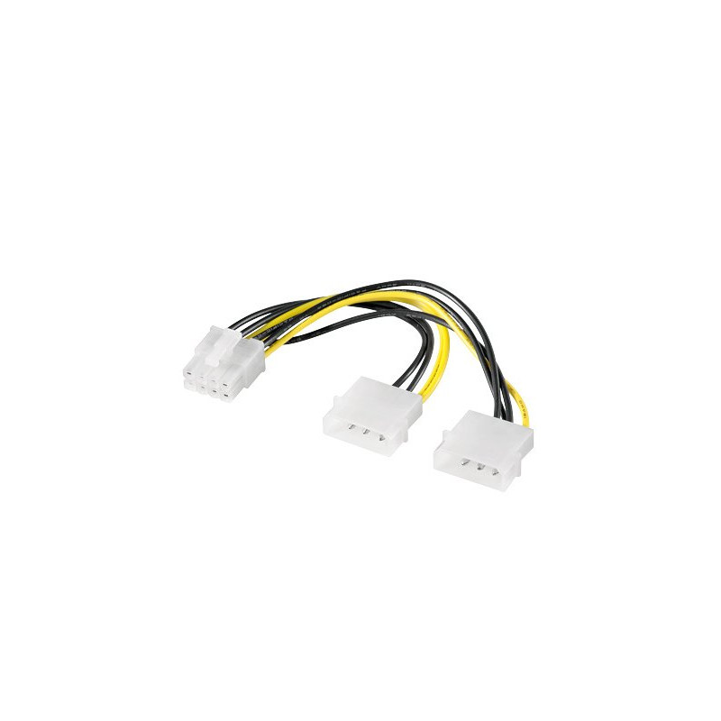 PremiumCord Redukce napájecí 2x5.25" Molex - 8 pin pro PCI-E grafické karty