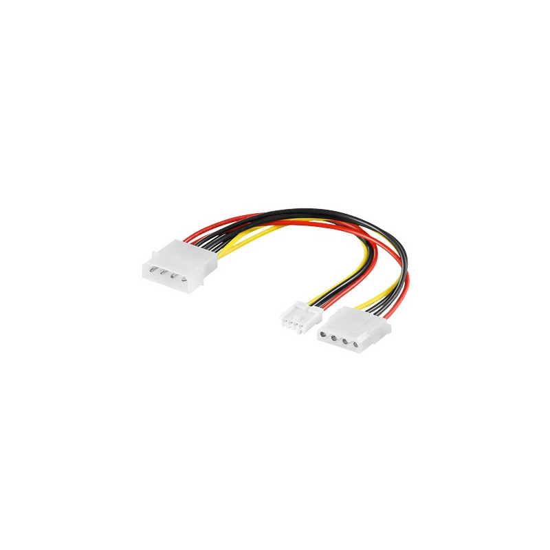 PremiumCord Kabel napájecí HDD 5,25"-5,25"+3,5"