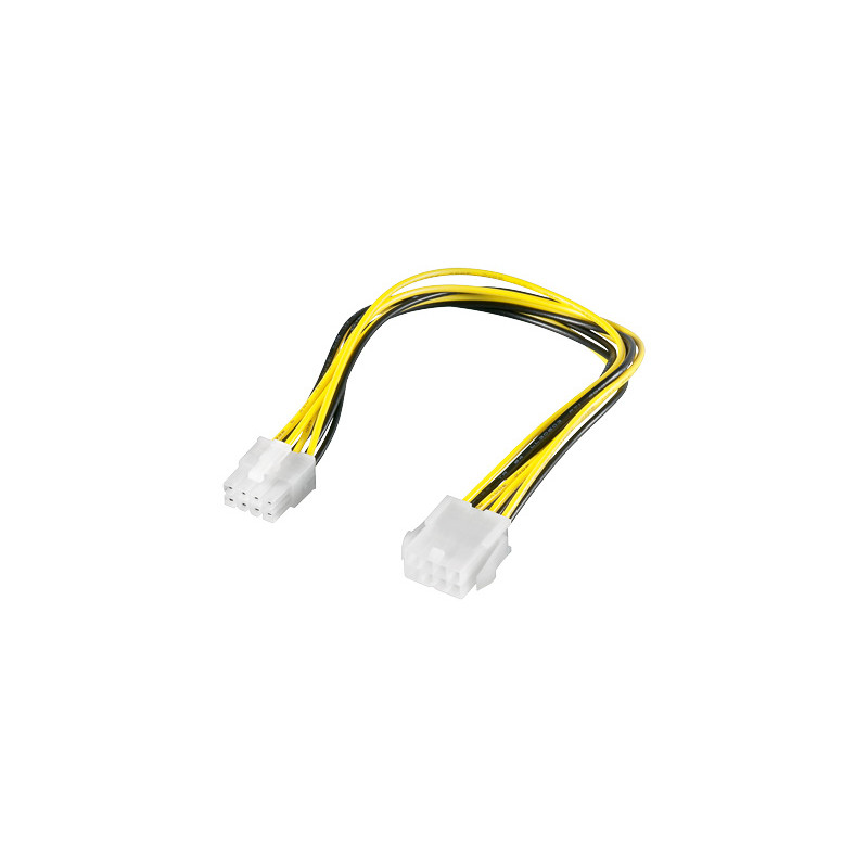 PremiumCord Prodloužení napájecího kabelu, 8 pinů, délka 28cm