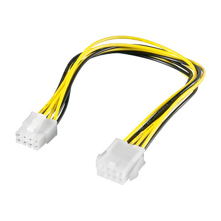 PremiumCord Prodloužení napájecího kabelu, 8 pinů, délka 28cm
