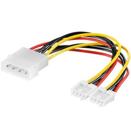 PremiumCord Kabel napájecí HDD, FDD 5,25"-2x3,5"