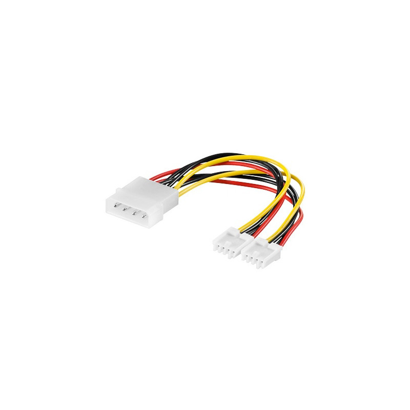 PremiumCord Kabel napájecí HDD, FDD 5,25"-2x3,5"