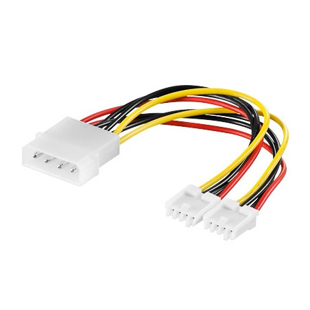 PremiumCord Kabel napájecí HDD, FDD 5,25"-2x3,5"