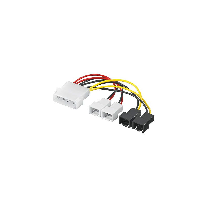PremiumCord Kabel napájecí FAN 5,25"-2x 12V, 2x 5V TX 3pin