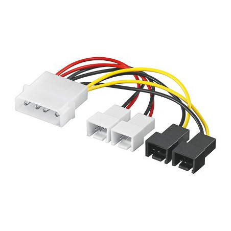 PremiumCord Kabel napájecí FAN 5,25"-2x 12V, 2x 5V TX 3pin