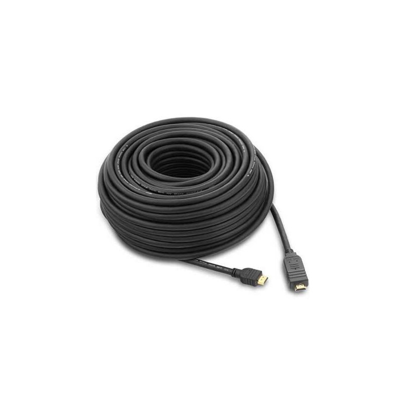 PremiumCord HDMI High Speed with Ether. kabel se zesilovačem, 15m, 3x stínění, M/M, zlacené konektory, černý
