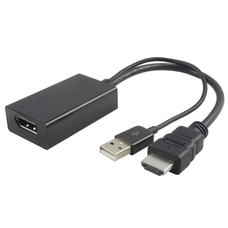 PremiumCord adaptér HDMI to DisplayPort Male/Female s napájením z USB