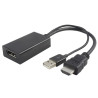PremiumCord adaptér HDMI to DisplayPort Male/Female s napájením z USB