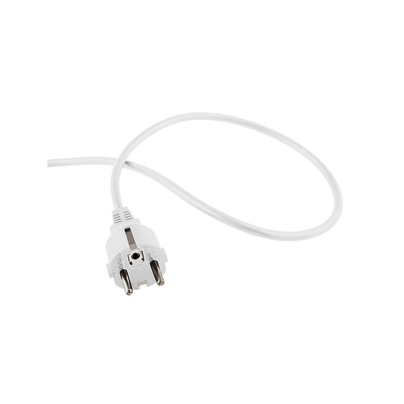 PremiumCord Flexo kabel síťový třížilový 230V s rovnou vidlicí 2m bílá