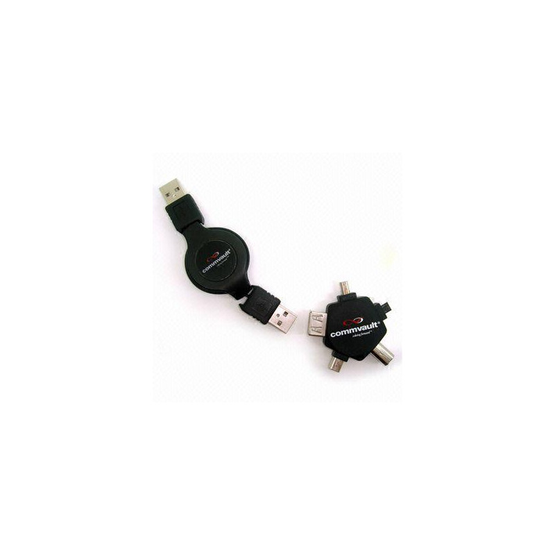 PremiumCord USB navíjecí kabel+universal.redukce 5+1