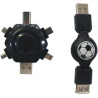 PremiumCord USB Mobil Pack navíjecí AAmf+6xUSB adapt