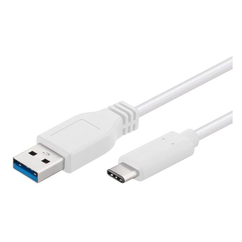 PremiumCord Kabel USB 3.1 typ C/male - USB 3.0  A/male/ 2m/ bílý