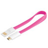 PremiumCord Kabel micro USB 2.0, A-B 0,2m magnetický, barva růžová