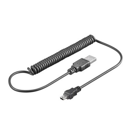 PremiumCord Kabel USB 2.0, A-B mini 1.5m - kroucený 50cm až 150cm