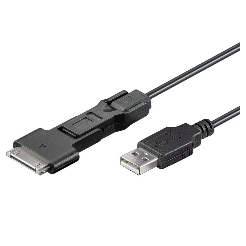 PremiumCord USB 2.0 propojovací kabel 3v1 s konektorem USB mini/micro/Apple 1m