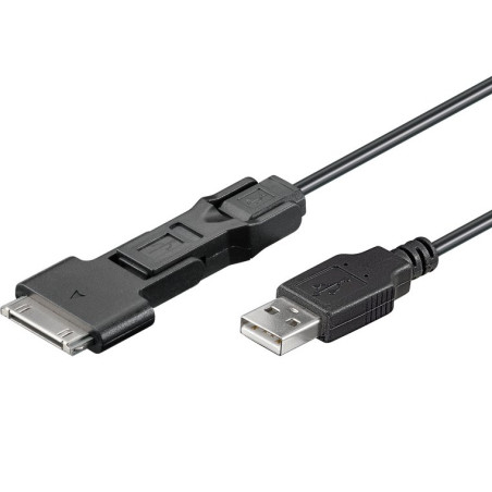 PremiumCord USB 2.0 propojovací kabel 3v1 s konektorem USB mini/micro/Apple 1m