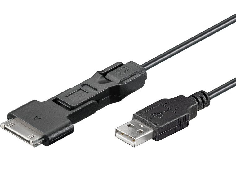PremiumCord USB 2.0 propojovací kabel 3v1 s konektorem USB mini/micro/Apple 1m