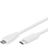 PremiumCord Kabel USB konektor C/male - USB 2.0 Micro-B/male, bílý, 0,6m