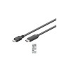 PremiumCord Kabel USB konektor C/male - USB 2.0 Micro-B/male, černý, 1m