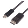 PremiumCord Převodník kabel 2m USB-C na DisplayPort, rozlišení 4K*2K@30Hz