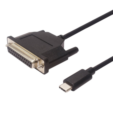 PremiumCord Převodník USB-C na paralelní port Canon 25 pin, délka 1,5m