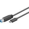 PremiumCord Kabel USB 3.2 konektor C/male - USB 3.0 konektor B/male, 1m
