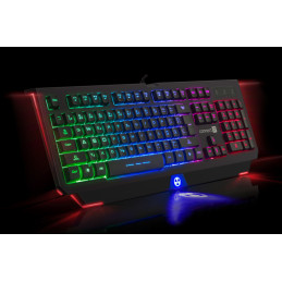 CONNECT IT BATTLE RNBW klávesnice pro hráče, ČERNO-ČERVENÁ