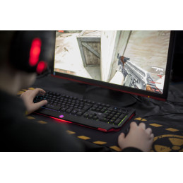 CONNECT IT BATTLE RNBW klávesnice pro hráče, ČERNO-ČERVENÁ