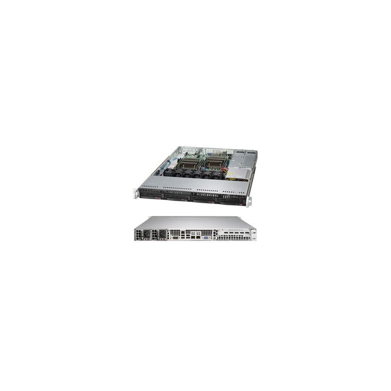SUPERMICRO 1U chassis 4x 3,5" HS SAS/SATA, 2x700W (80PLUS Platinum)
