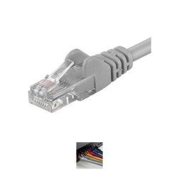 PremiumCord Patch kabel UTP RJ45-RJ45 level 5e 1m šedá