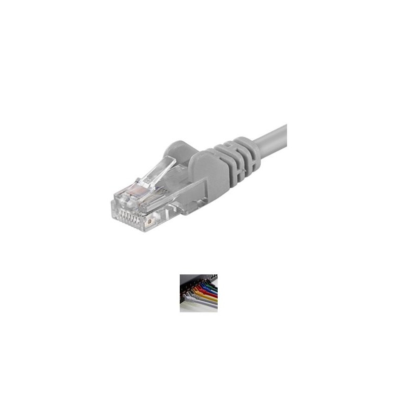 PremiumCord Patch kabel UTP RJ45-RJ45 level 5e 1m šedá