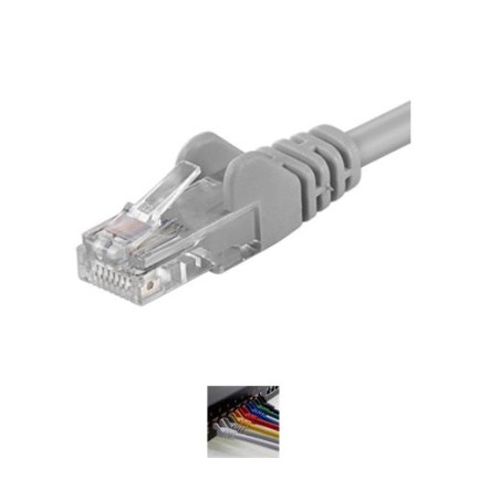 PremiumCord Patch kabel UTP RJ45-RJ45 level 5e 1m šedá