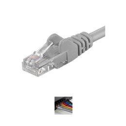 PremiumCord Patch kabel UTP RJ45-RJ45 level 5e 0.5m šedá