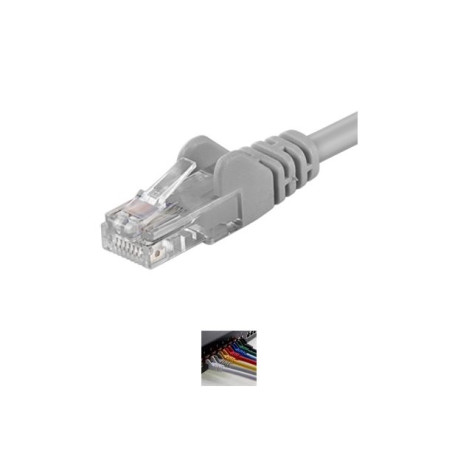 PremiumCord Patch kabel UTP RJ45-RJ45 CAT6 0.5m šedá