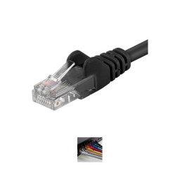 PremiumCord Patch kabel UTP RJ45-RJ45 level 5e 0.5m černá