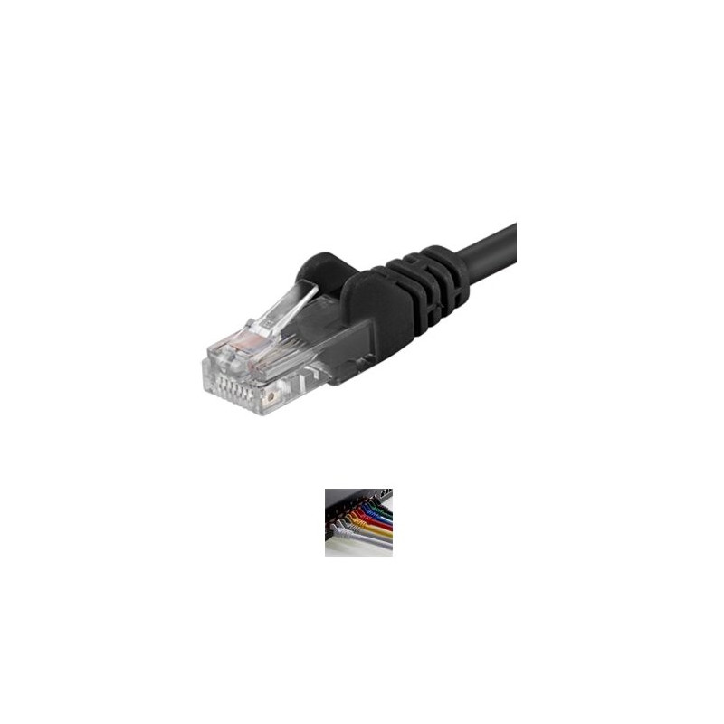 PremiumCord Patch kabel UTP RJ45-RJ45 level 5e 0.5m černá