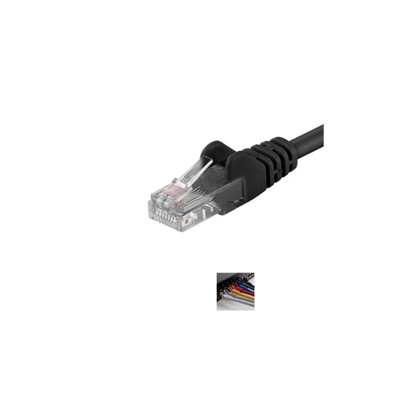 PremiumCord Patch kabel UTP RJ45-RJ45 level 5e 0.25m černá