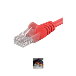 PremiumCord Patch kabel UTP RJ45-RJ45 level 5e 1m červená