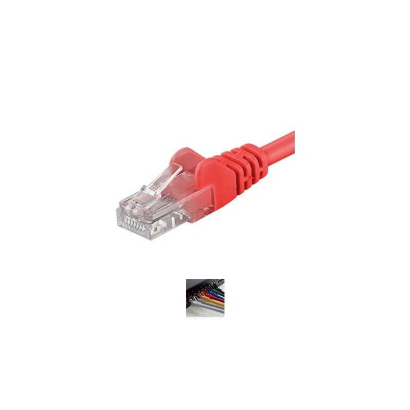 PremiumCord Patch kabel UTP RJ45-RJ45 level 5e 1m červená