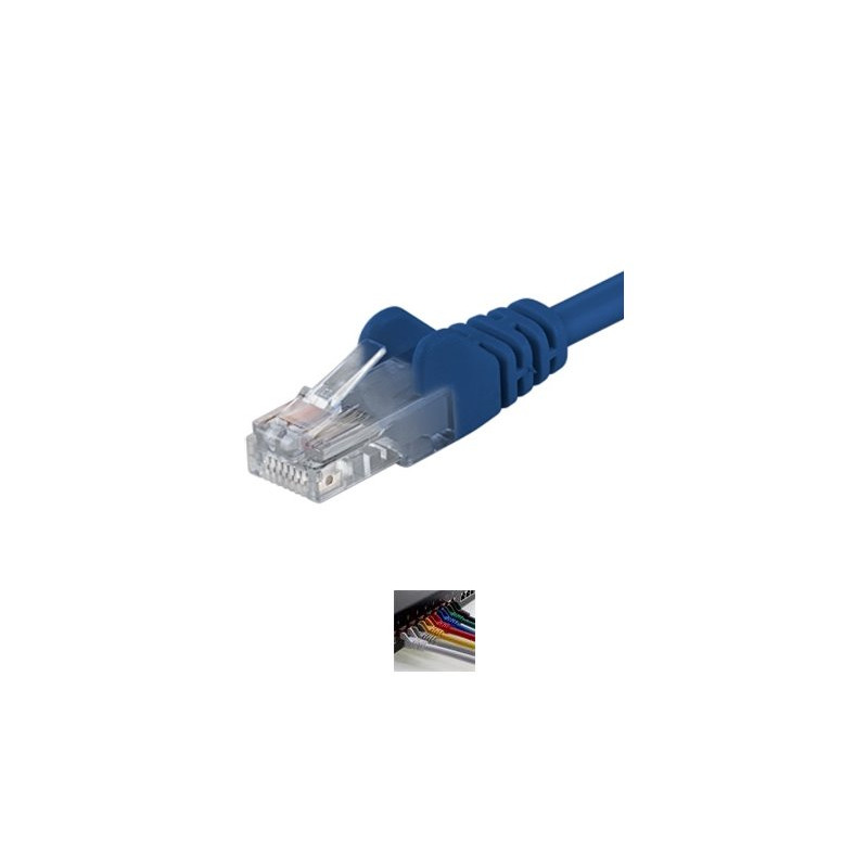 PremiumCord Patch kabel UTP RJ45-RJ45 CAT6 2m modrá