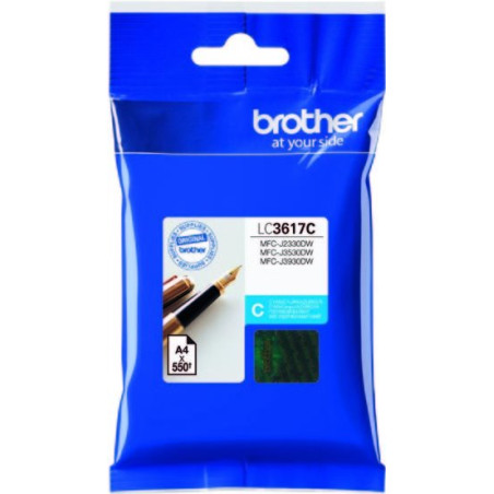 Brother LC-3617C, cartridge azure (550 str.)