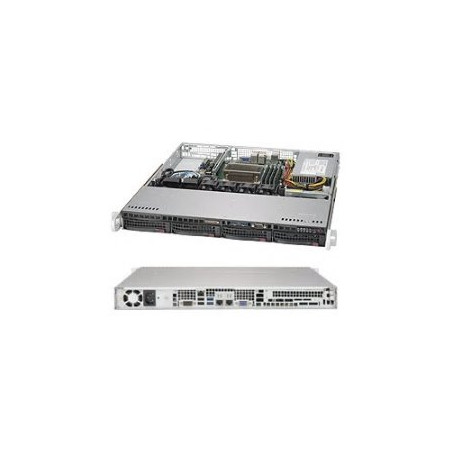 SUPERMICRO 1U server 1x LGA1151, iC236, 4x DDR4 ECC, 4x 3.5" HS SATA3, 350W, IPMI, 4x LAN