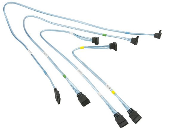 Supermicro SATA Set of Round Straight-Right Angle 56/45.5/35/23cm