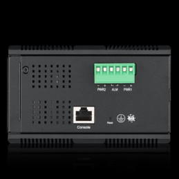 ZyXEL RGS200-12P, 12-port Gigabit WebManaged switch: 8x GbE + 4x SFP, PoE (802.3at, 30W), Power budget 240W, DIN rail/Wa