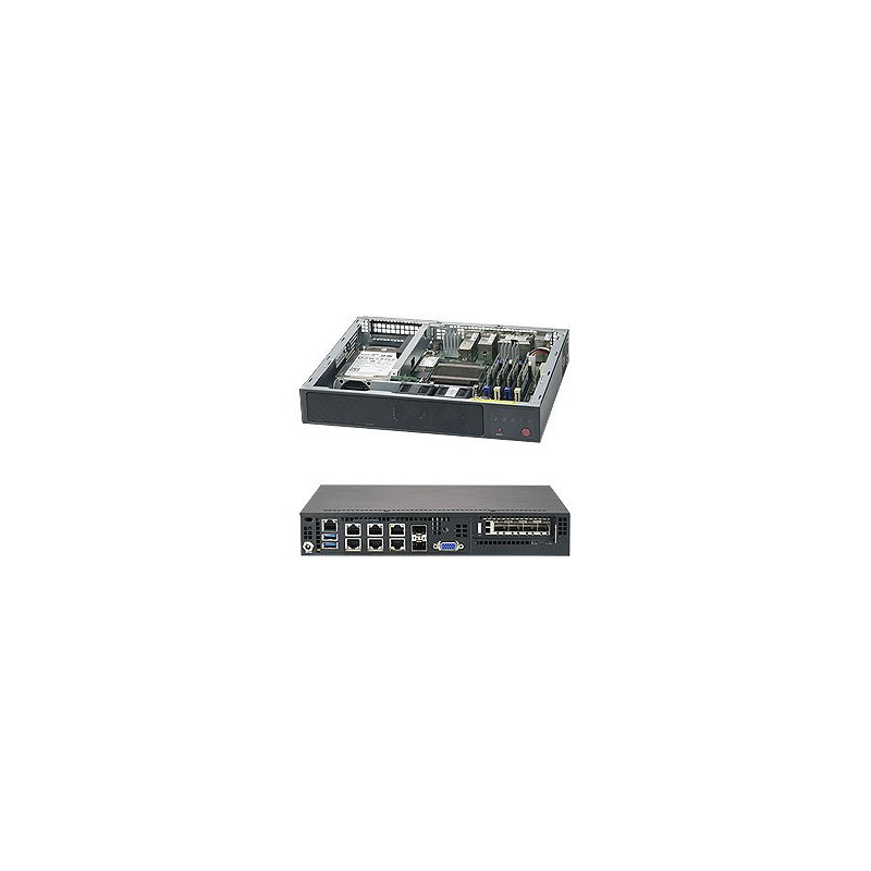 SUPERMICRO Micro 1U mini ITX chassis 2x 2,5" int. HDD, bez zdroje