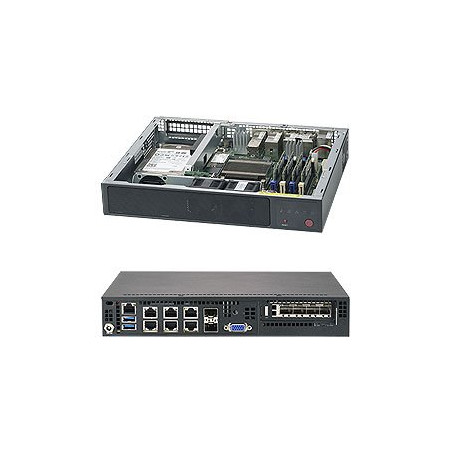 SUPERMICRO Micro 1U mini ITX chassis 2x 2,5" int. HDD, bez zdroje
